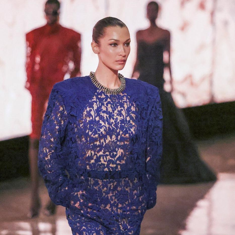 Capping the Paris fashion season, Saint Laurent touts the art of powerful shoulders